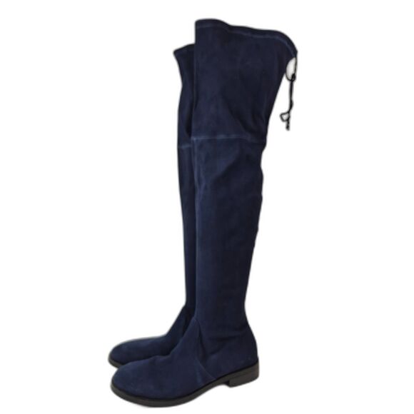 Stuart Weitzman Women's Jocey Suede Over The Knee Boots Lowland Blue Size 9.5 B - Picture 2 of 7